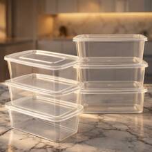 Set Of 12 Transparent 500ml Airtight Containers, Freezer And Microwave , - 查看 4