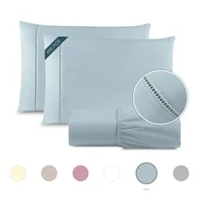 A Touch Of Sophistication: 3-Piece Sheets In 600-Thread Count Egyptian Cotton - 藍色 - 查看 7