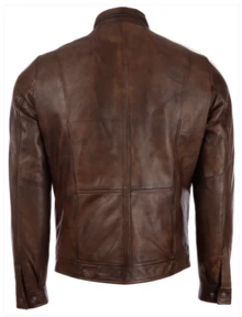 Men's Real Leather Jacket In Brown Colour 2ZCV - Brown - View 4