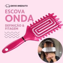 Quick Finishing Brush, Boar Bristle Curling Brush - With Tips To Reduce Pulling And Separation Of Curls And - Hồng - Xem 4
