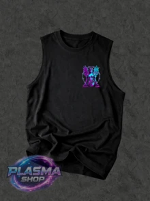 Camiseta Machão Regata Confortável para o Dia a Dia Angelic Anjos Arte Streetwear Cultura Urbana Moda de Rua Street Grafite Pichação Skatista Skate Camisa Blusa Unissex Masculino Feminino 100% Algodão Top Premium Streetwear Lançamento Envio Imediato Varias Cores!! Plus Size - Preto - Visão 2