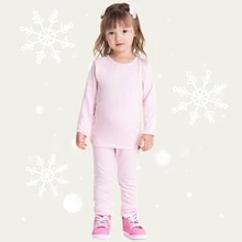 Unisex Thermal Base Layer Pants For Girls And Boys, Sizes 1 To 16 - 鏽棕色 - 查看 4