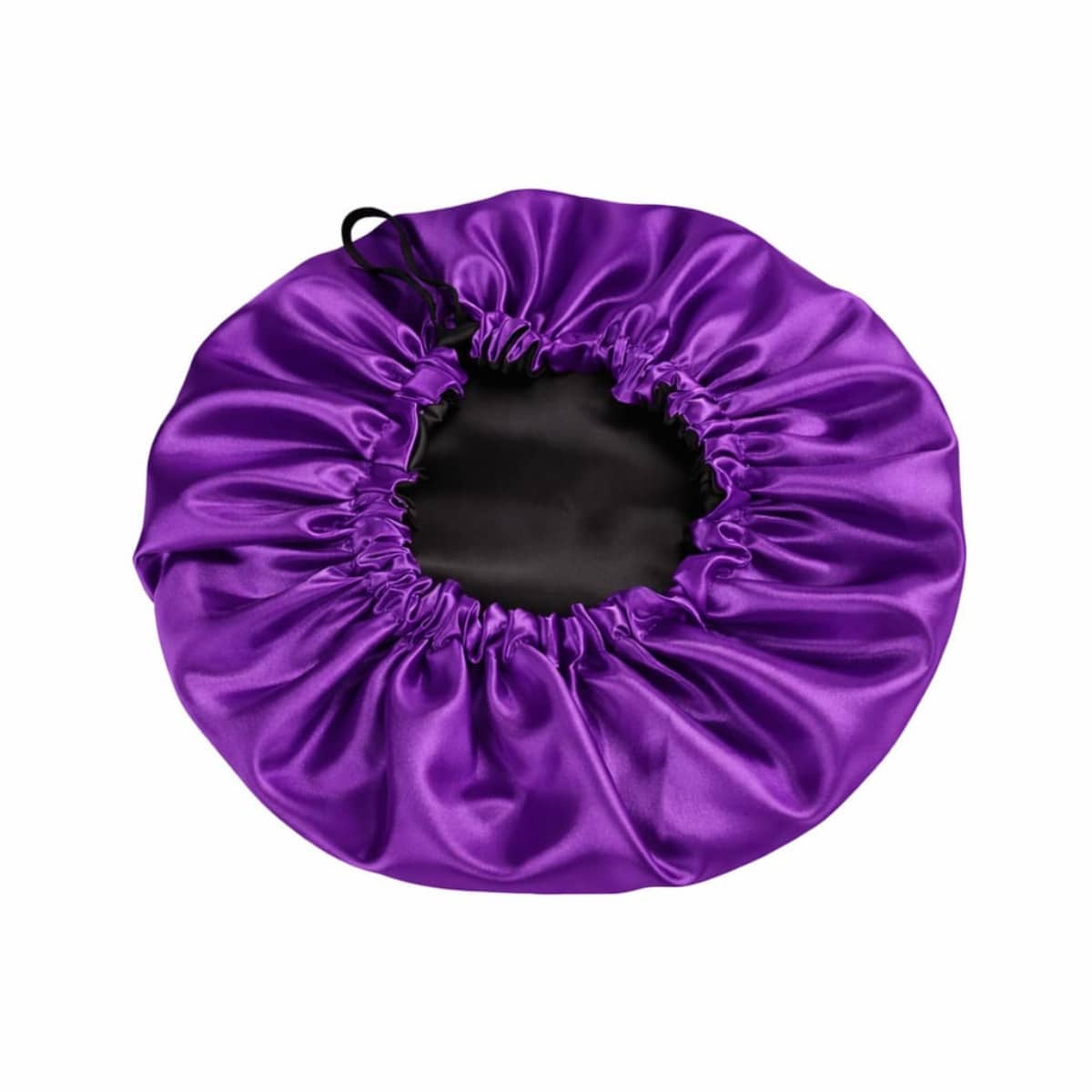 Adjustable Double-Sided Satin Sleeping Bonnet - Anti-Frizz, Protects And Straightens Hair - 紫色 - 查看 1