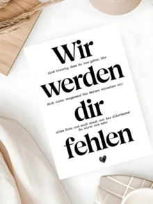 1PC Sincere German Retirement And Career Transition Farewell Card - A Lasting Souvenir For Colleagues, Friends, And New Beginnings - Multicolor - View 3