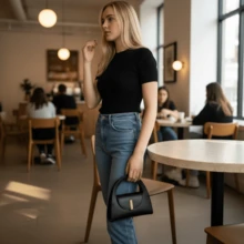 Elegant Small White Women's Handbag, Handbag And Crossbody Bag - New Release - 黑色 - 查看 8