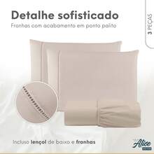 A Touch Of Sophistication: 3-Piece Sheet In 600-Thread Count Egyptian Cotton - Khaki - View 2