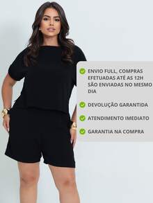 Women's Shorts And Blouse Set Shorts With Light Lining Fresh Elegant - 黑色 - 查看 8
