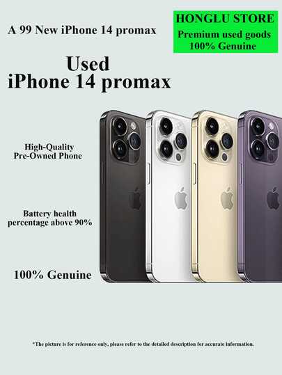 Apple אייפון 14 פרו מקס משומש של אפל - תחנת כוח גיימינג 4G עם כרטיס סים כפול, אידיאלי לצילום יומיומי. מצב גוף מדורג 95%, כולל מסך מקורי וסוללה בעלת ביצועים גבוהים (קיבולת ≥90%). סמארטפון אפל פרימיום זה מספק ביצועים יומיומיים יוצאי דופן תוך אופטימיזציה ספציפית לתרחישי גיימינג.