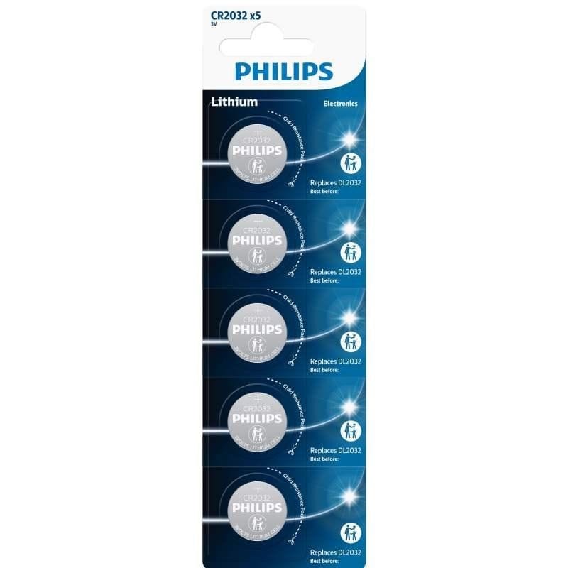 Button Brand Philips Model Philips Lithium 3V 2032 X5 - View 1