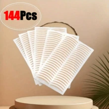 480pcs Crescent Shaped Double Eyelid Tapes, Invisible Mesh Lace Natural Breathable Double Eyelid Stickers, Eye Makeup Tools, Eye Beauty - Multicolor - View 14