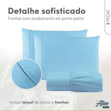 A Touch Of Sophistication: 3-Piece Sheet Set In 600 Thread Count Egyptian Cotton - Baby Blue - View 2