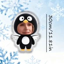 1pc Personalized Pillow - Custom Face Throw Pillow, Penguin, Unique, Special Gift For Mom, Family, Friends, Anniversary, Mother's Day, Birthday, Valentine's Day, Christmas, Halloween, Graduation, Father's Day, Wedding, Housewife, Sofa, Bed, Car, Tea Room, Bedroom, Bathroom, Living Room, Dining Room - Upload Picture Customization - View 17