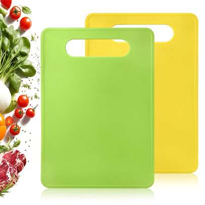 1/2/4 件装轻便不粘塑料砧板，分类砧板，适用于肉类、水果和蔬菜切割，厨房砧板，户外露营和野餐适用