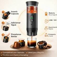 Cafeteira 3 Em 1 Elétrica Portátil Cápsula Pó Expresso Para Café Preto Praticidade Para o Dia a Dia - máquina de café em cápsulas - Visão 2