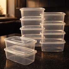 Set Of 12 Transparent 500ml Airtight Containers, Freezer And Microwave , - 查看 6