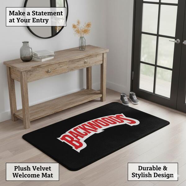 1pc, [ Street Style] BACKWOODS Doormat, Street Style Home Entrance Mat, Velvet Material, Doormat, Small Rug, Welcome Mat, Carpet, Outdoor Doormat, Kitchen Rug, Home Decor, Front Door Mat, Area Small Rug, Outdoor Mat, Home Decor, Area Rug, Garden Rug, Washable Carpet