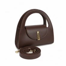 Elegant Small White Women's Handbag, Handbag And Crossbody Bag - New Release - Coffee Brown - View 5