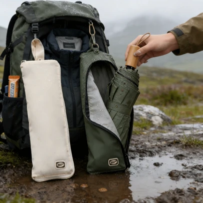 Foldable Absorbent Car Umbrella Storage Bag, Portable Multi-Functional For Travel And Daily Use, Waterproof Material Anti-Leakage Anti-Moisture, Strong Absorbency Quick Drying, Keep Car Interior Clean, Ideal Home And Cleaning Supplies, Lightweight Space-Saving, Essential For Outdoor Commuting