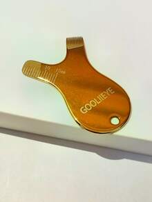 可重复使用的金属睫毛夹垫、硅胶睫毛提升垫、睫毛夹、涂抹器、睫毛提升套装、硅胶睫毛夹、睫毛提升棒、化妆美容工具、可重复使用的睫毛提升垫 - 金色 - 查看 1