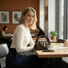 Elegant Small White Women's Handbag, Handbag And Crossbody Bag - New Release - Coffee Brown - View 4