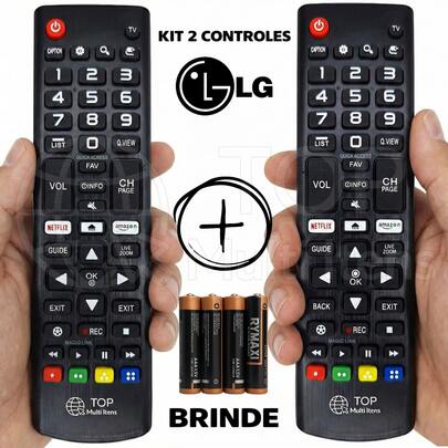 Kit Controle remoto L G para TV Smart Universal 8035 / 7045