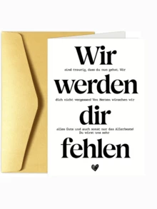 1PC Sincere German Retirement And Career Transition Farewell Card - A Lasting Souvenir For Colleagues, Friends, And New Beginnings - Multicolor - View 8