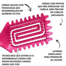 Quick Finishing Brush, Boar Bristle Curling Brush - With Tips To Reduce Pulling And Separation Of Curls And - Hồng - Xem 3