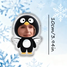 1pc Personalized Pillow - Custom Face Throw Pillow, Penguin, Unique, Special Gift For Mom, Family, Friends, Anniversary, Mother's Day, Birthday, Valentine's Day, Christmas, Halloween, Graduation, Father's Day, Wedding, Housewife, Sofa, Bed, Car, Tea Room, Bedroom, Bathroom, Living Room, Dining Room - Upload Picture Customization - View 5