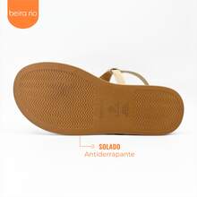Beira Rio Women's Sandals With Gold Toe Detail New Release - White - View 7