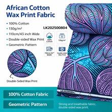 High-Quality African Cotton Wax Print Fabric, Featuring Bright And Bold Traditional Patterns, Ideal For DIY Clothing, Home Projects, Upholstery, And Crafting. 100% Cotton, Soft And Breathable Fabric - Batik Fabric - View 3