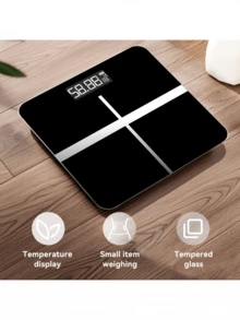 180kg Digital Bathroom Scale With LCD Display And Tempered Glass Platform, Electronic Body Weight Scale, White/Silver - Multicolor - View 8