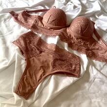 National Set: Thong-Lace Comfort, Triple Closure, Reinforced Bubble Cups - Rusty Rose - View 2
