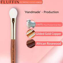 1pc FLUFFIN 03 Eyeshadow Blending Brush Natural Goat Hair Eyeshadow Brush Rosewood Handle Gold Copper Pipe High End Makeup Brush - Redwood - View 5