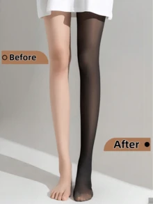 Women's High Waist Sexy Sheer Hosiery Tights, Slim Fit, Spring/Autumn - Black - View 4