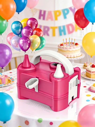 1 szt. przenośna elektryczna pompka do balonów, 220 V-240 V, 400 W, elektryczna pompka do balonów, odpowiednia do dekoracji balonowych na imprezy