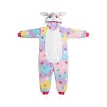 nerd hunters Kids Cozy Rabbit Hooded Kigurumi Pajama Suit - Multicolor - View 4