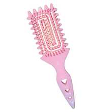 Quick Finishing Brush, Boar Bristle Curling Brush - With Tips To Reduce Pulling And Separation Of Curls And - Hồng - Xem 2