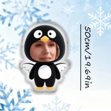 1pc Personalized Pillow - Custom Face Throw Pillow, Penguin, Unique, Special Gift For Mom, Family, Friends, Anniversary, Mother's Day, Birthday, Valentine's Day, Christmas, Halloween, Graduation, Father's Day, Wedding, Housewife, Sofa, Bed, Car, Tea Room, Bedroom, Bathroom, Living Room, Dining Room - Upload Picture Customization - View 15