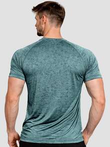 Men's Dry Fit Gym Fitness Sports Training T-Shirt - Hỗn hợp Argentina - Xem 2