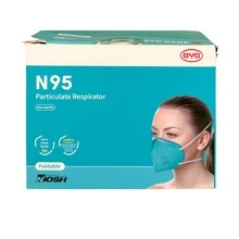 20 piezas de Mascarillas desechables  Turquesa, máscaras protectoras de alta calidad de 4 capas con diseño tridimensional para adultos - A - Ver 2