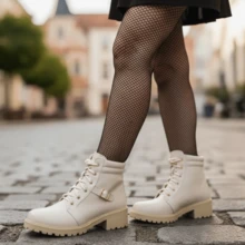 Women's Virginia Ankle Boots Low-Cut Boot Launch Fall Winter 2025 - 米色 - 查看 3