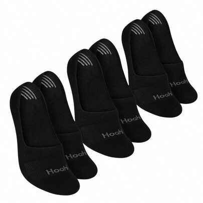 Kit 3 Pares De Meias Sapatilha Com Silicone Invisível Algodão Hoahi