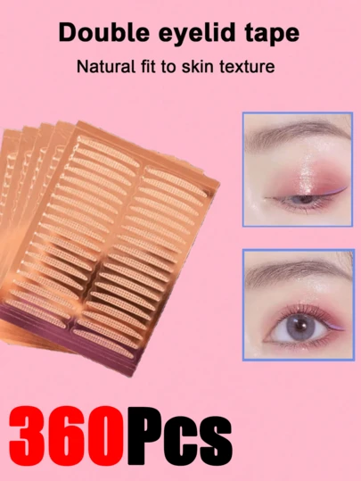 360/180/108/36pcs Invisible Double Eyelid Stickers, Natural Effect, Waterproof & Long-Lasting, Suitable For Students, Women, Work, Dates, Daily Makeup