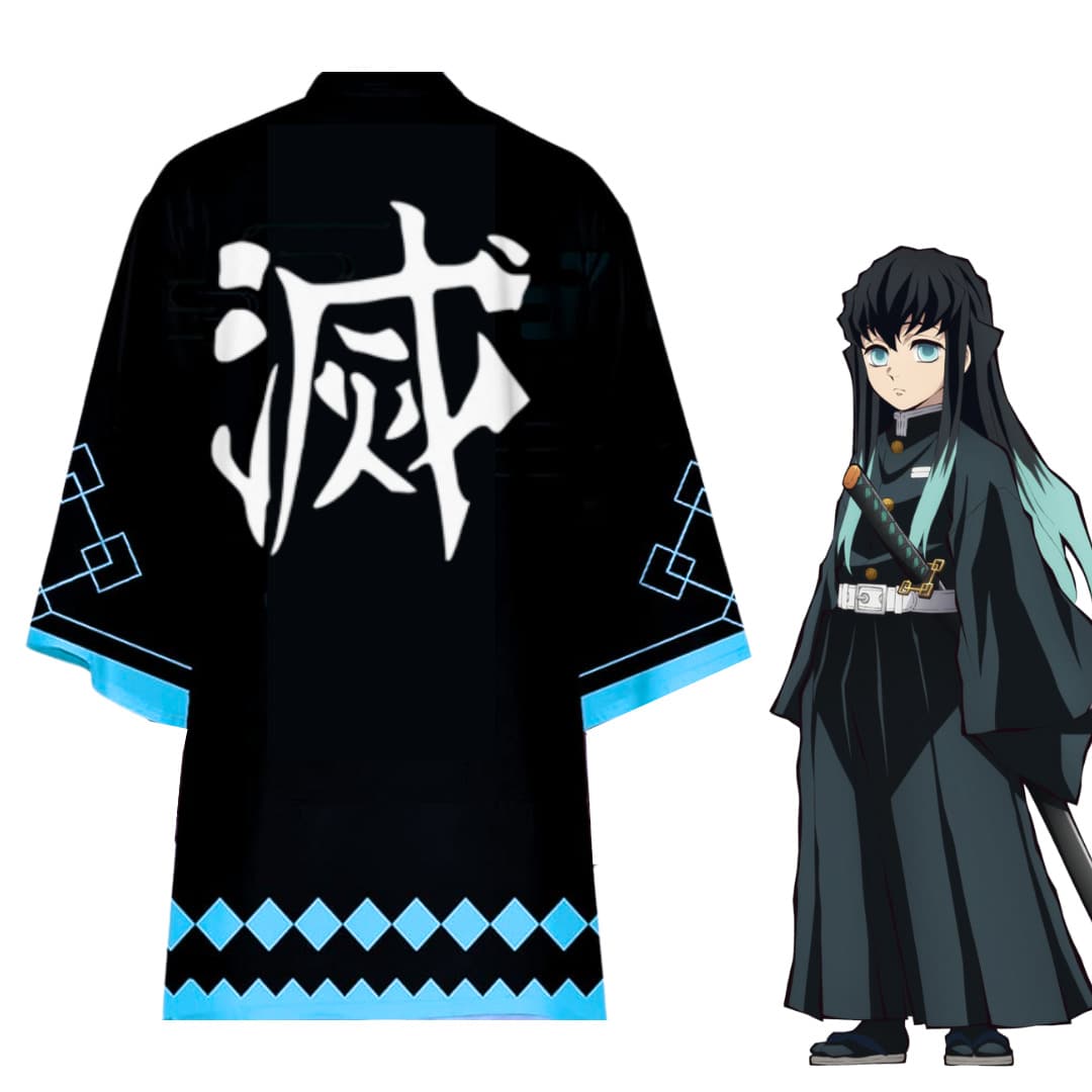 Haori Tokito Miuchiro de DemonSlayer Calidad Premium Hecho En Mexico Juvenil Kimetsu No Yaiba - Multicolor - Ver 1