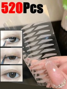 520片迷你双眼皮贴，适合单眼皮，妆效自然，隐形，适合学生、居家、办公、旅行、户外活动，价格实惠，可作圣诞礼物、化妆品、化妆工具、平价好物、礼品、女士礼品、圣诞礼物 - 彩色 - 查看 11