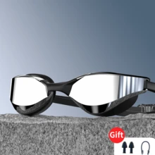 高清透明电镀防雾泳镜，专业训练及比赛泳镜，防水防雾，视野清晰 - 防水防霧泳鏡+鼻夾耳塞 - 查看 4