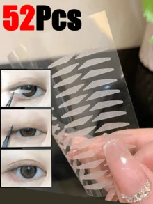 520片迷你双眼皮贴，适合单眼皮，妆效自然，隐形，适合学生、居家、办公、旅行、户外活动，价格实惠，可作圣诞礼物、化妆品、化妆工具、平价好物、礼品、女士礼品、圣诞礼物 - 彩色 - 查看 9