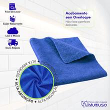 Microfiber Kitchen Cleaning Cloth Kit, Terry Cloth, High Absorption, Magic Cloth - 6 Units - Blue - View 3