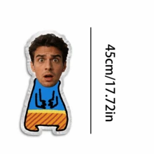 1個個性化枕頭 - 定製臉孔、獨特透氣,適合她、他、牠、男朋友、女朋友、爸爸、媽媽、家人、朋友,適用於週年紀念、母親節、生日、情人節、聖誕節、萬聖節、畢業典禮、父親節、婚禮,適用於家庭主婦、沙發、床、汽車、茶室、臥室、浴室、客廳、餐廳 - 藍色小人 - 查看 16