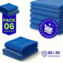 Microfiber Kitchen Cleaning Cloth Kit, Terry Cloth, High Absorption, Magic Cloth - 6 Units - Blue - View 5